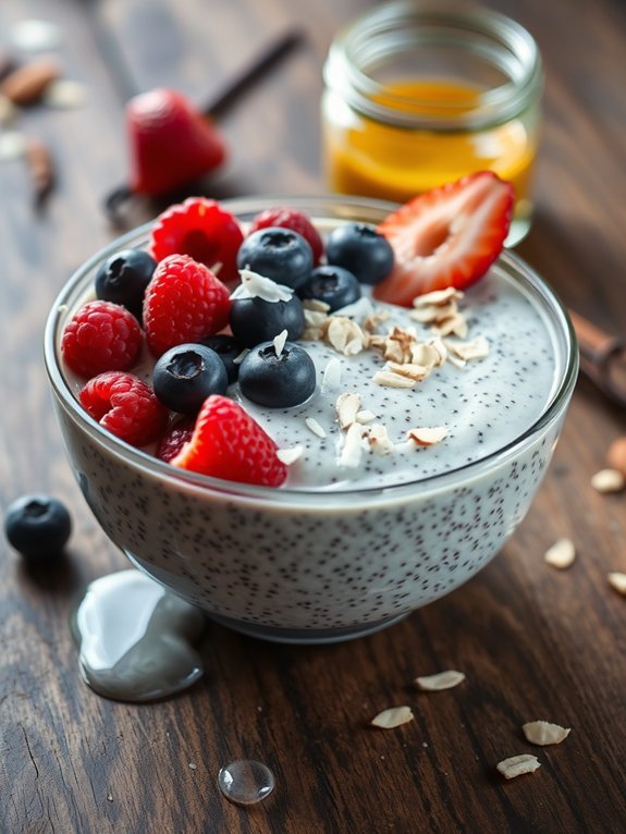 almond milk chia pudding