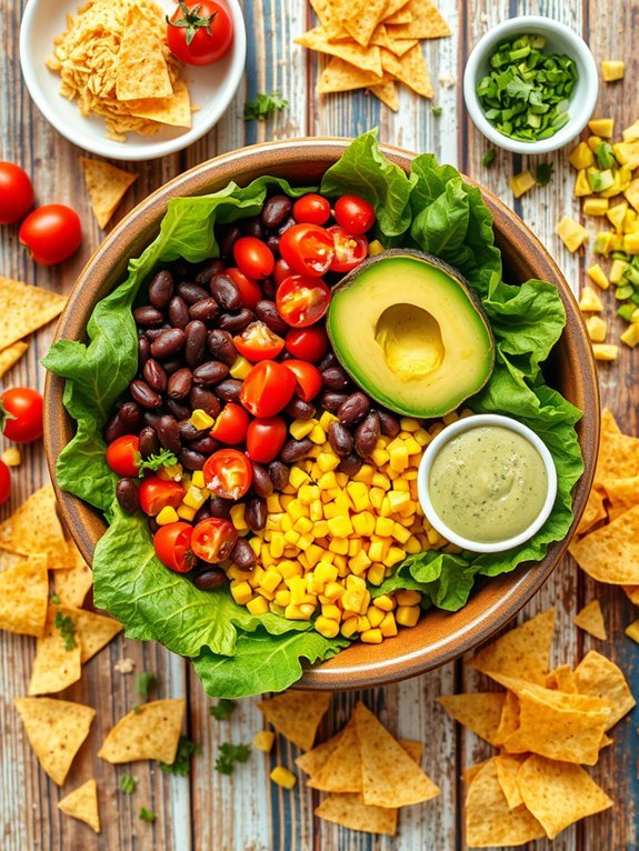 avocado dressing taco salad