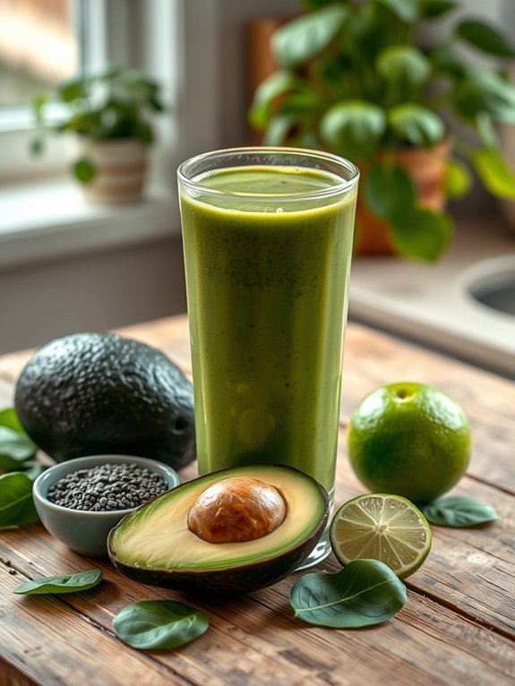 avocado spinach detox smoothie