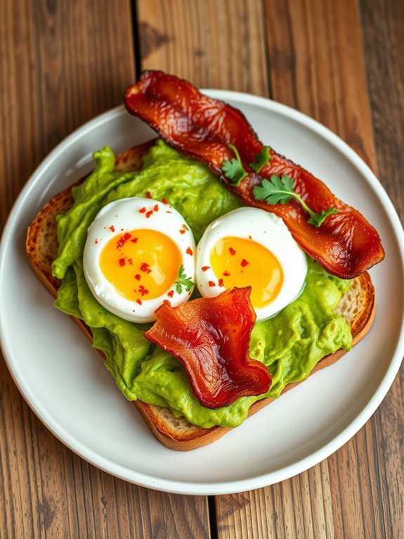 avocado toast with eggs