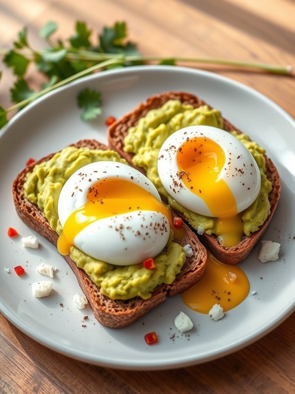 avocado toast with eggs