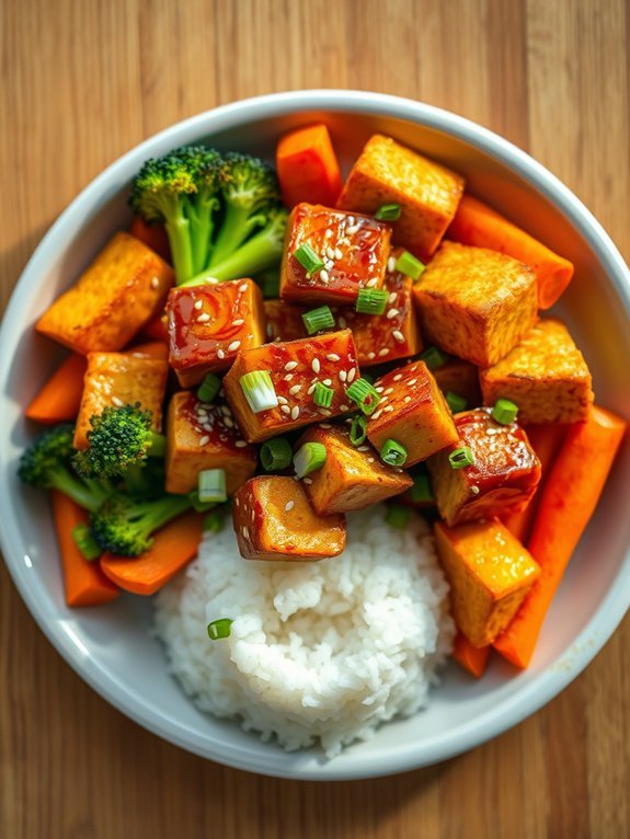 baked tofu with maple soy