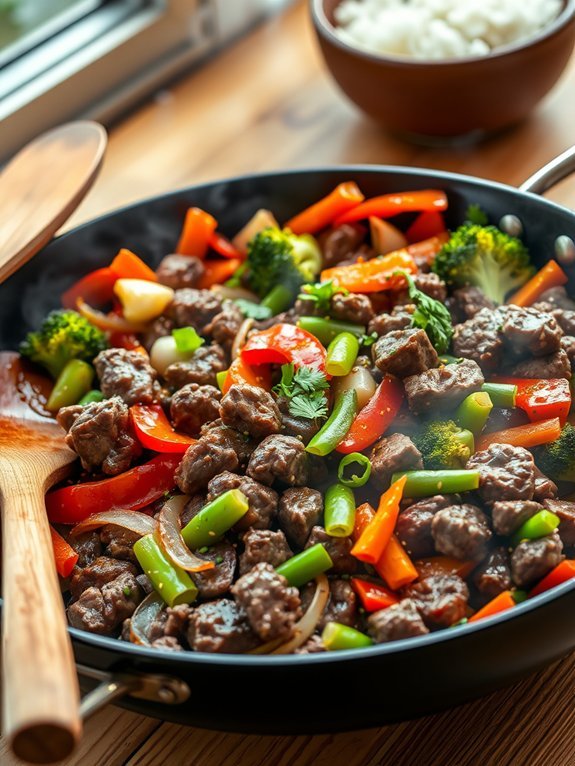 beef and vegetable stir fry