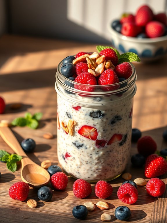 berry nut overnight oats