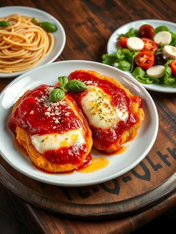 breaded chicken with cheese