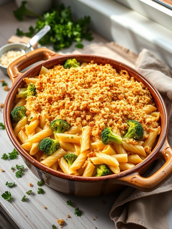 broccoli cheddar pasta bake