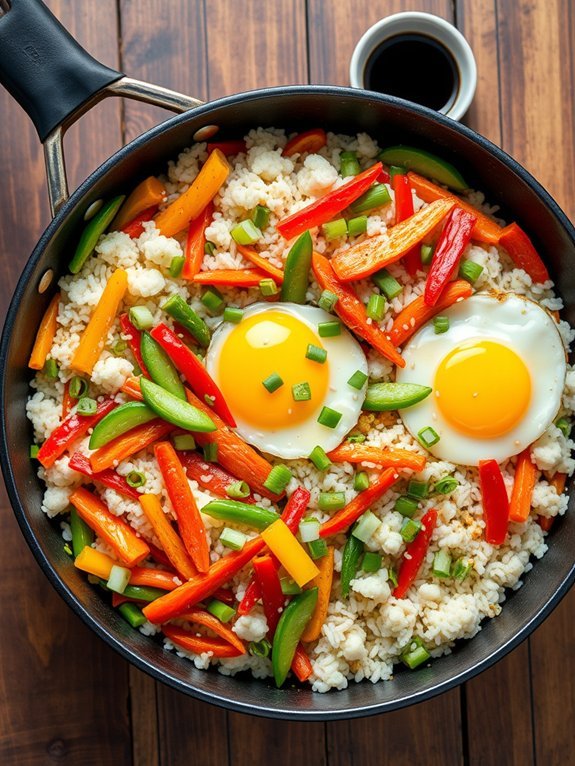 cauliflower rice vegetable stir fry