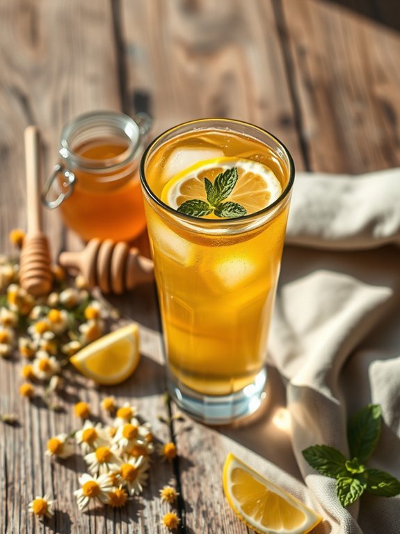 chamomile infused iced beverage