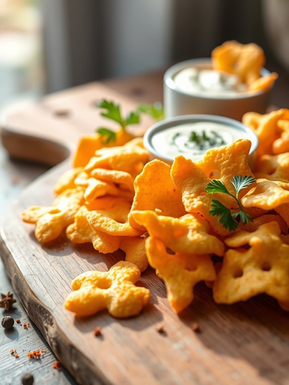 cheddar cheese baked crisps