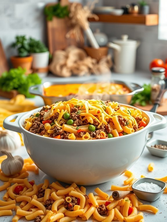 cheesy beef casserole dish