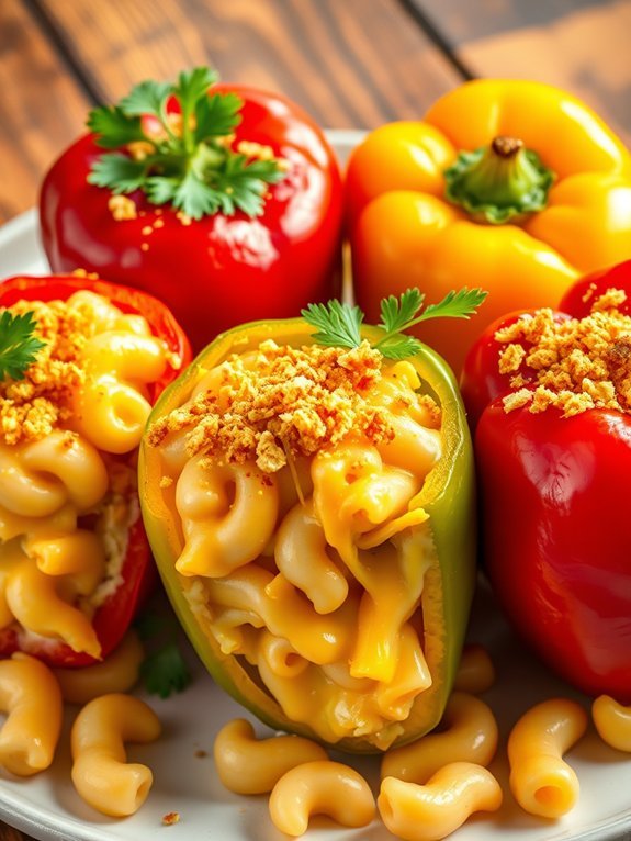 cheesy mac stuffed peppers