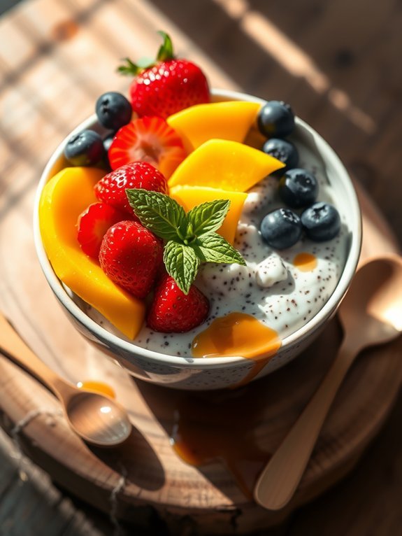 chia seed fruity pudding