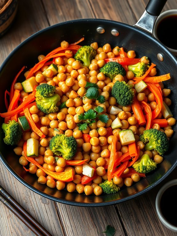 chickpea and vegetable stir fry