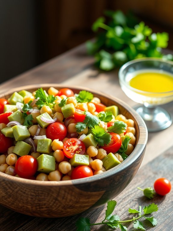 chickpea avocado healthy salad