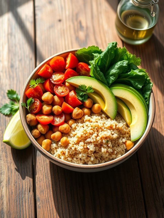 chickpea quinoa spicy bowl