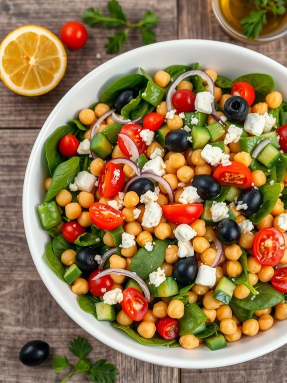 chickpea spinach salad recipe