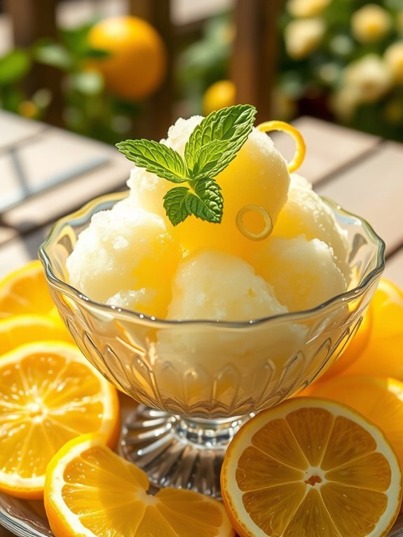 chilled citrus frozen dessert