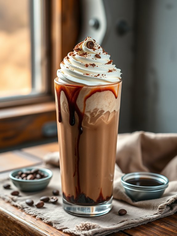 chilled mocha coffee beverage