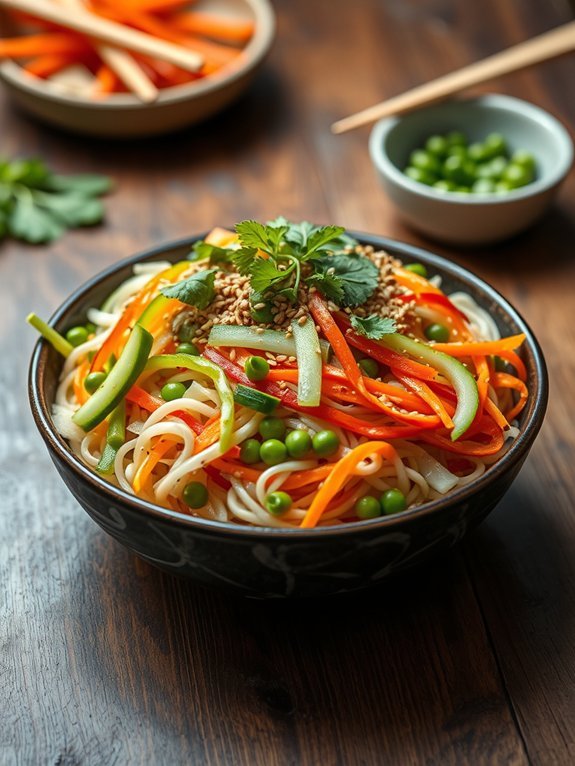 chilled noodle vegetable dish