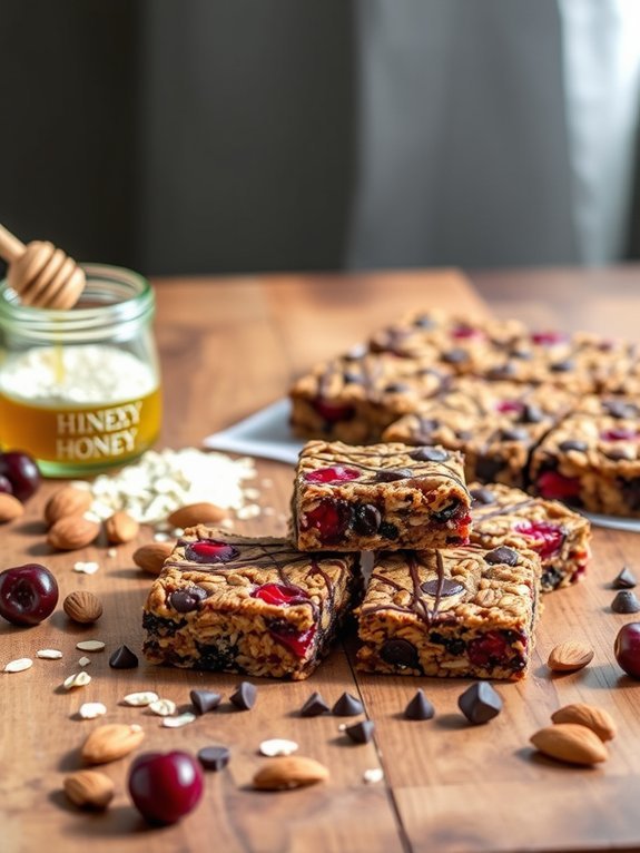 chocolate cherry granola bars