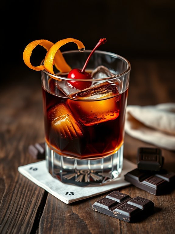 chocolate infused classic cocktail