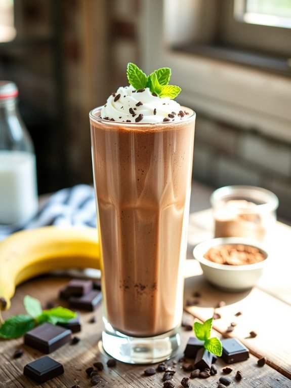 chocolate mint protein drink