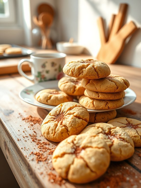 cinnamon sugar coated cookies