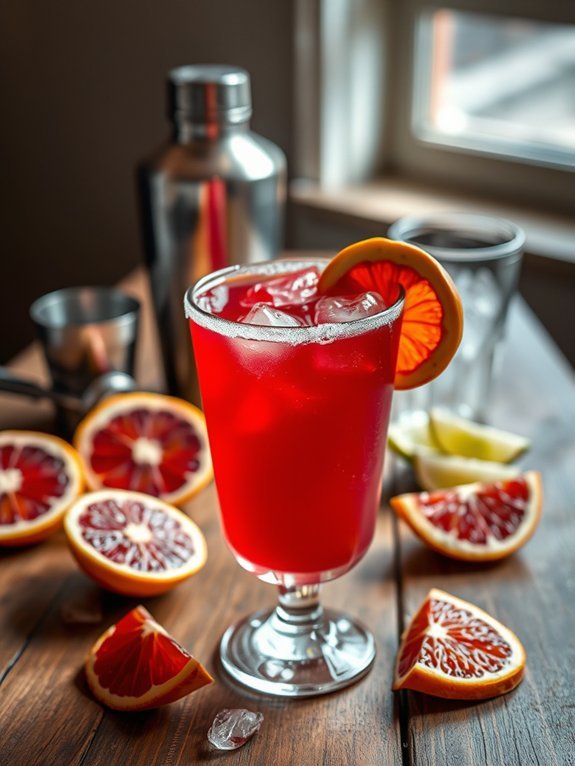 citrusy grapefruit tequila cocktail