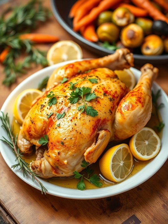 citrusy herb infused roasted chicken