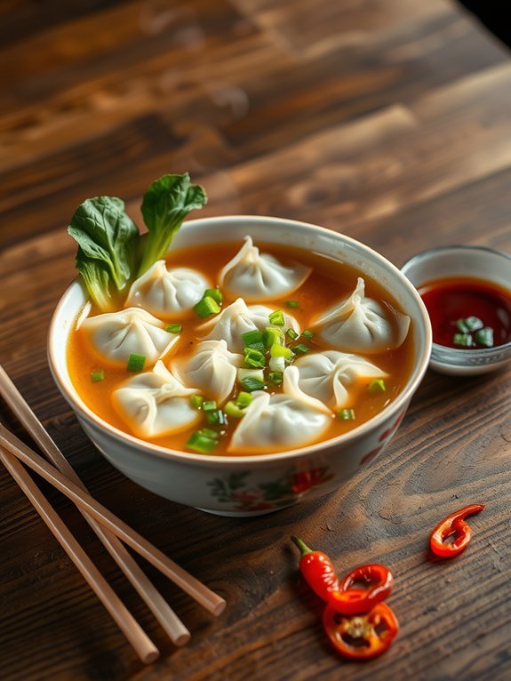 classic chinese dumpling soup