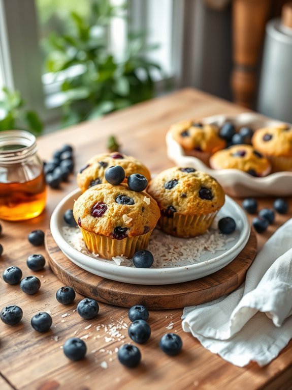 coconut flour blueberry muffins