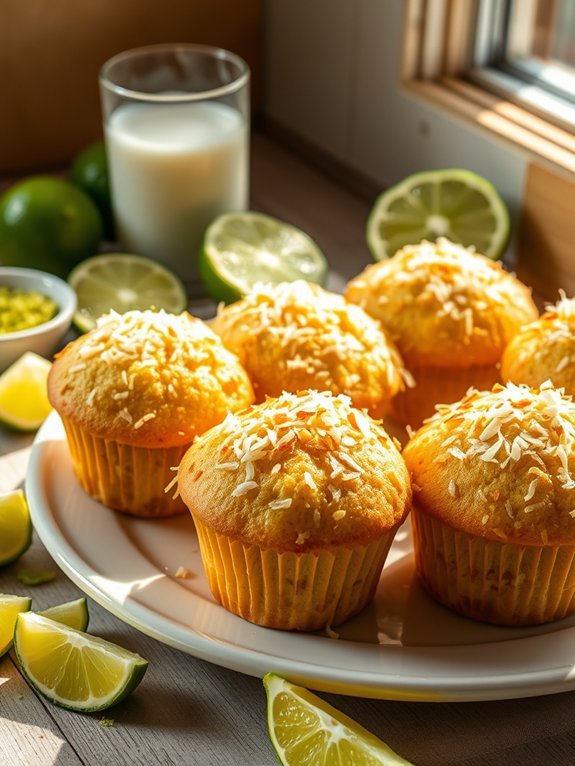 coconut lime flavored muffins