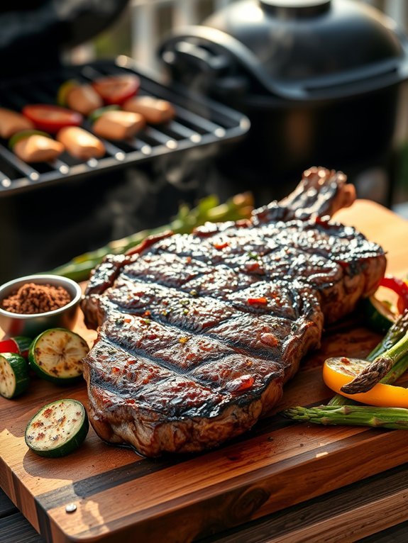 coffee rubbed grilled steak