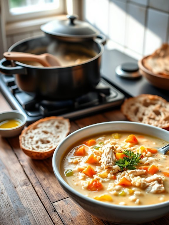 comforting creamy chicken soup