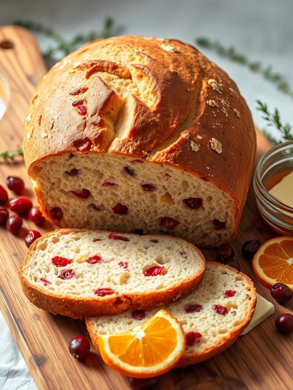 cranberry orange sourdough bread