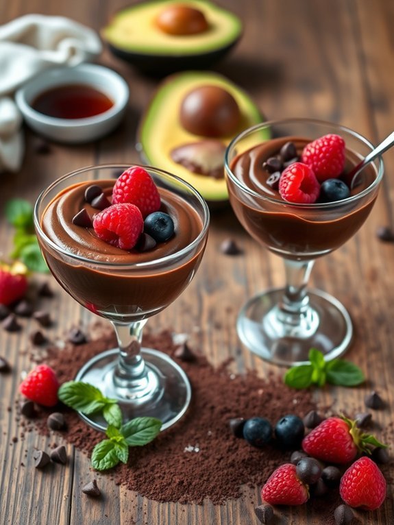 creamy avocado chocolate dessert