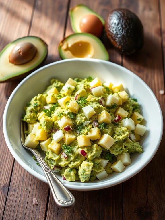 creamy avocado egg mixture