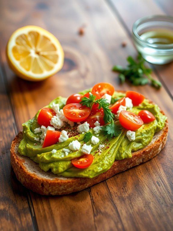 creamy avocado on toast