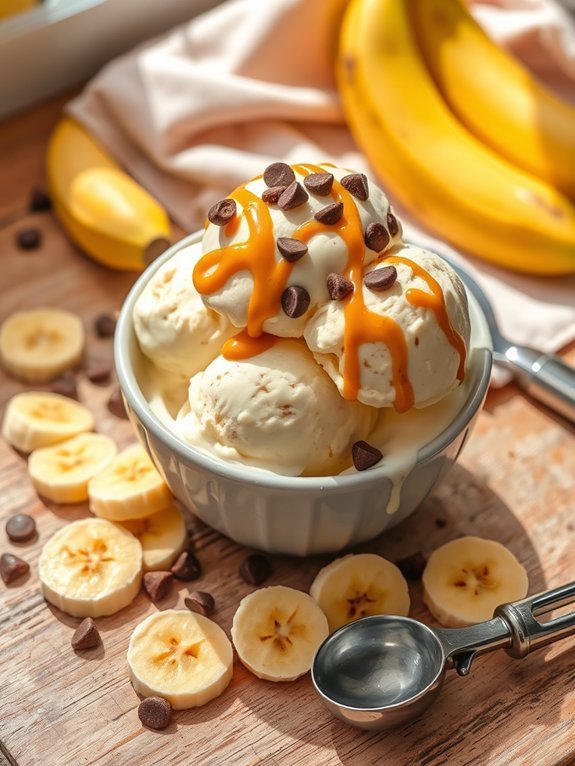 creamy banana frozen dessert