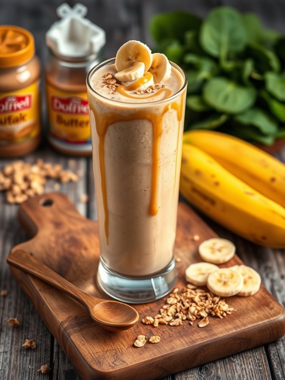 creamy banana peanut treat