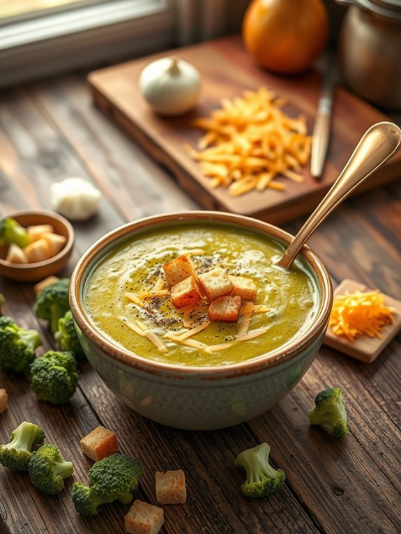 creamy broccoli cheese soup