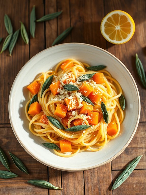 creamy butternut squash pasta