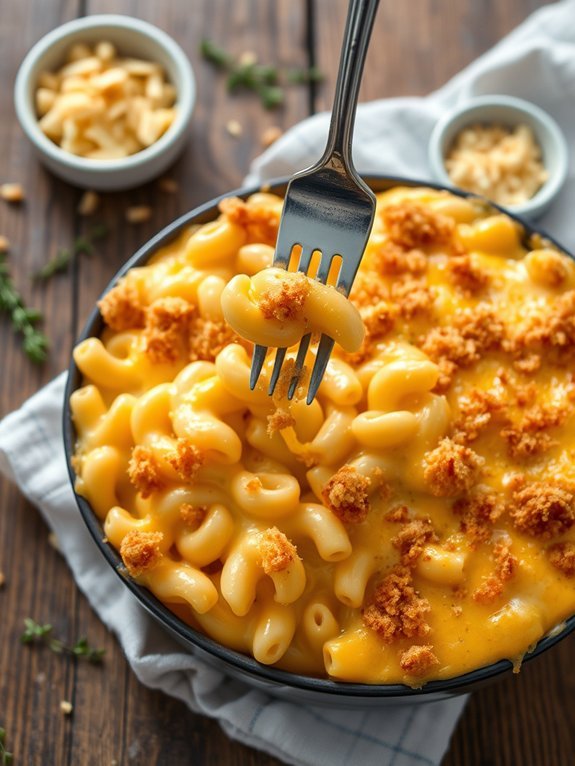 creamy cheesy pasta bake