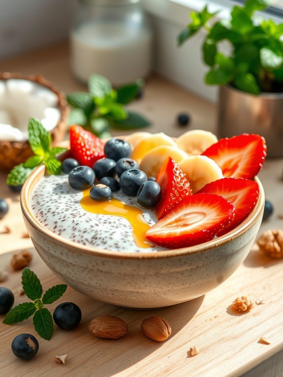 creamy chia seed dessert