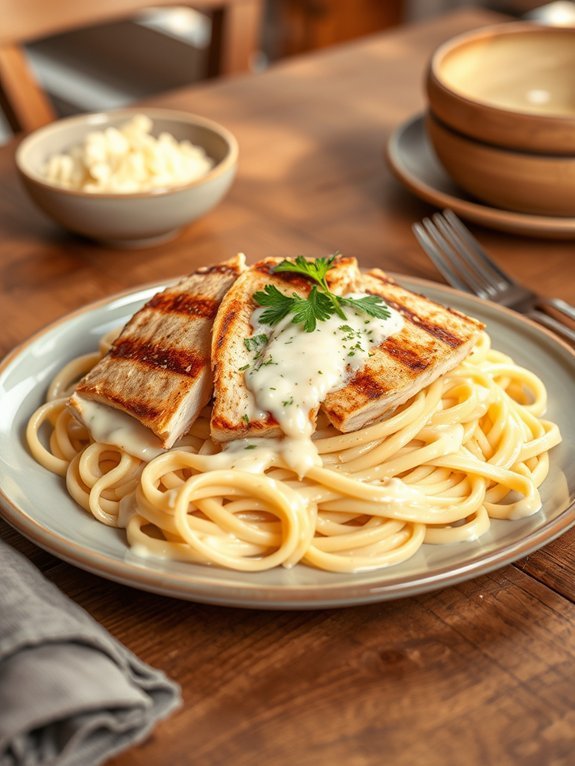 creamy chicken alfredo pasta