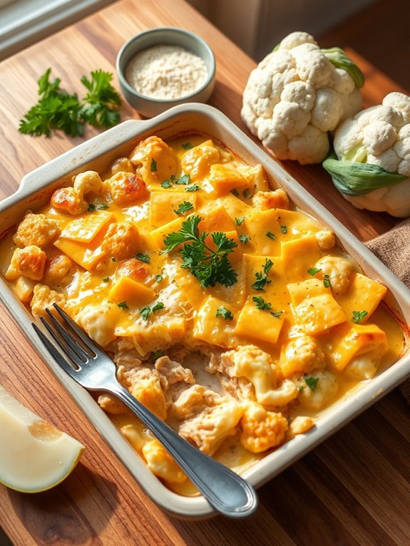 creamy chicken cauliflower casserole