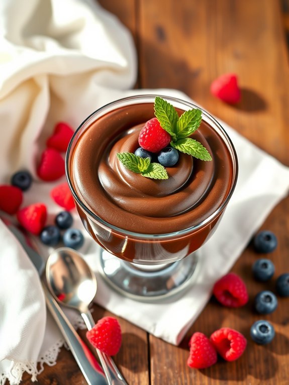 creamy chocolate avocado dessert