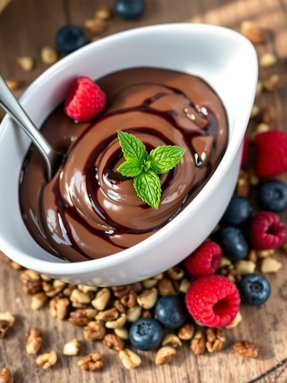 creamy chocolate avocado dessert