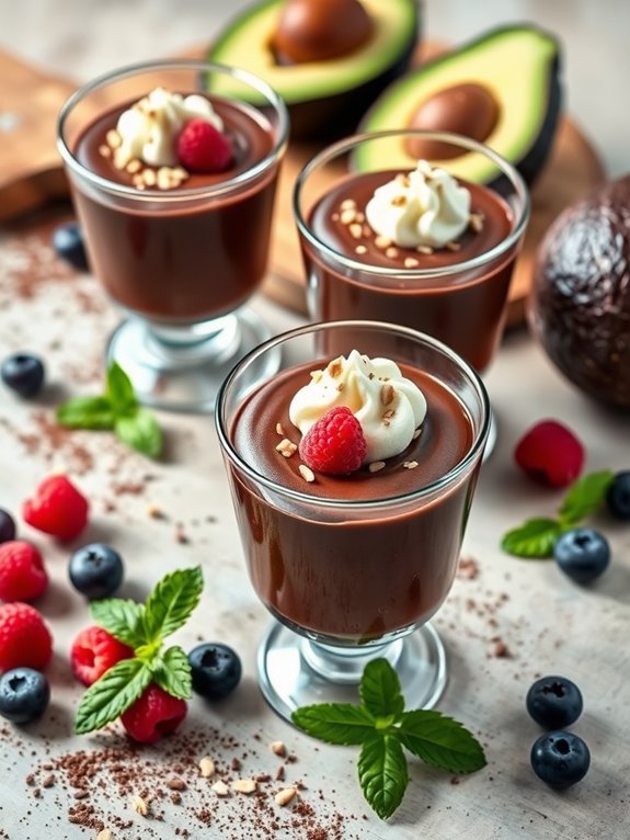 creamy chocolate avocado dessert