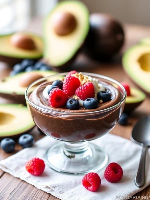 creamy chocolate avocado dessert